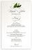 Photograph of Calla Lily Swirl 01 Wedding Menus