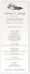 Photograph of Purple Calypso Orchid Wedding Menus