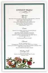 Photograph of Rose Garden 01 Wedding Menus