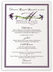 Photograph of Wispy Iris Wedding Menus