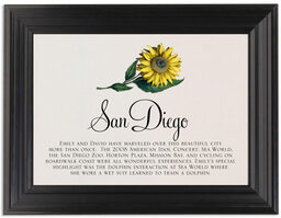 Framed Photograph of Sunflower Memorabilia Cards