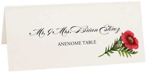 Photograph of Tented Anenome Place Cards