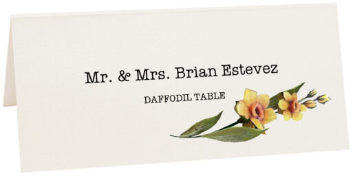 Photograph of Tented Daffodil Place Cards
