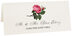 Photograph of Tented Dark Pink Rose Place Cards
