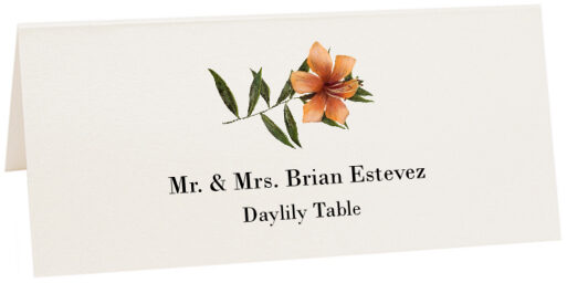 Photograph of Tented Daylily Place Cards