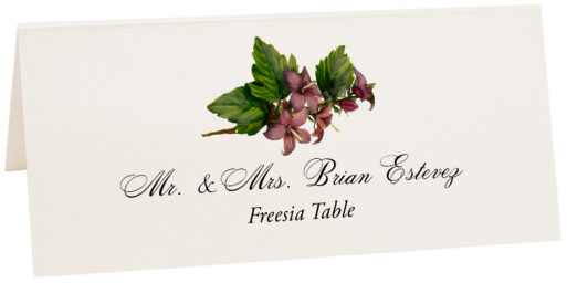 Photograph of Tented Freesia Place Cards