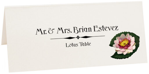 Photograph of Tented Lotus Place Cards