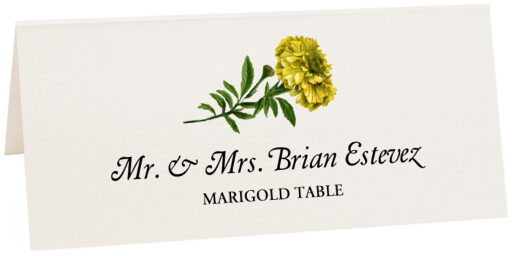 Photograph of Tented Marigold Place Cards