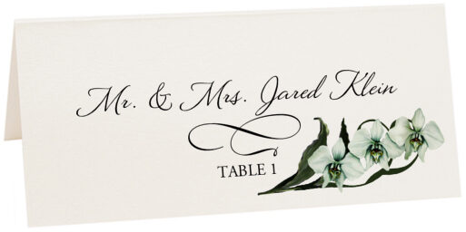Photograph of Tented Orchid Assortment Place Cards