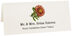 Photograph of Tented Rust Gerbera Daisy Place Cards