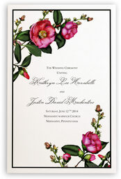 Photograph of Camellia Wedding Programs