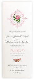 Photograph of Pink Tea Rose Wedding Programs
