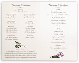 Photograph of Tropical Flowers Cascade Wedding Programs