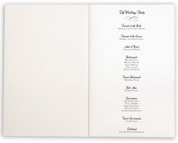 Photograph of White Rose Cascade Wedding Programs