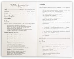 Photograph of White Rose Cascade Wedding Programs