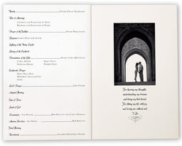 Photograph of White Rose Cascade Wedding Programs