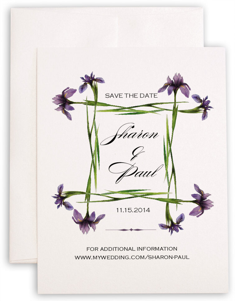 Photograph of Iris Square Save the Dates