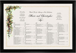 Photograph of Ivory Roses and Daisies Seating Charts