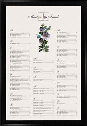 Photograph of Pansies and Butterflies Seating Charts