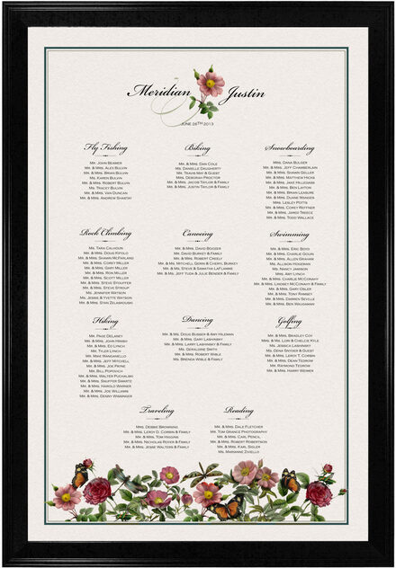 Rose Garden Seating Chart