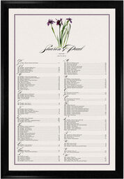 Photograph of Wispy Iris Seating Charts