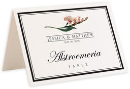 Photograph of Tented Assorted Flowers and Monogram Table Names