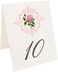 Photograph of Tented Pink Tea Rose Table Numbers