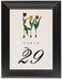 Framed Photograph of Tulip Bulbs Table Numbers
