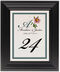 Framed Photograph of Wild Pink Rose Swirl Table Numbers