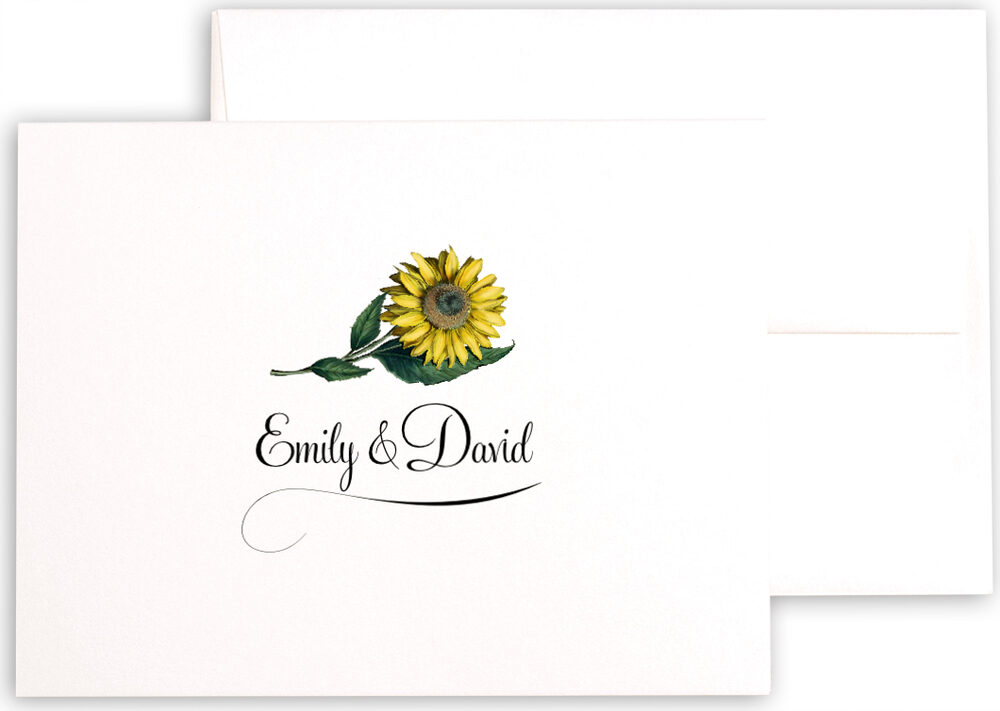Photograph of Sunflower Thank You Notes