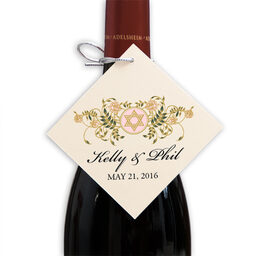 Photograph of Colorful Shield of David Favor Tags