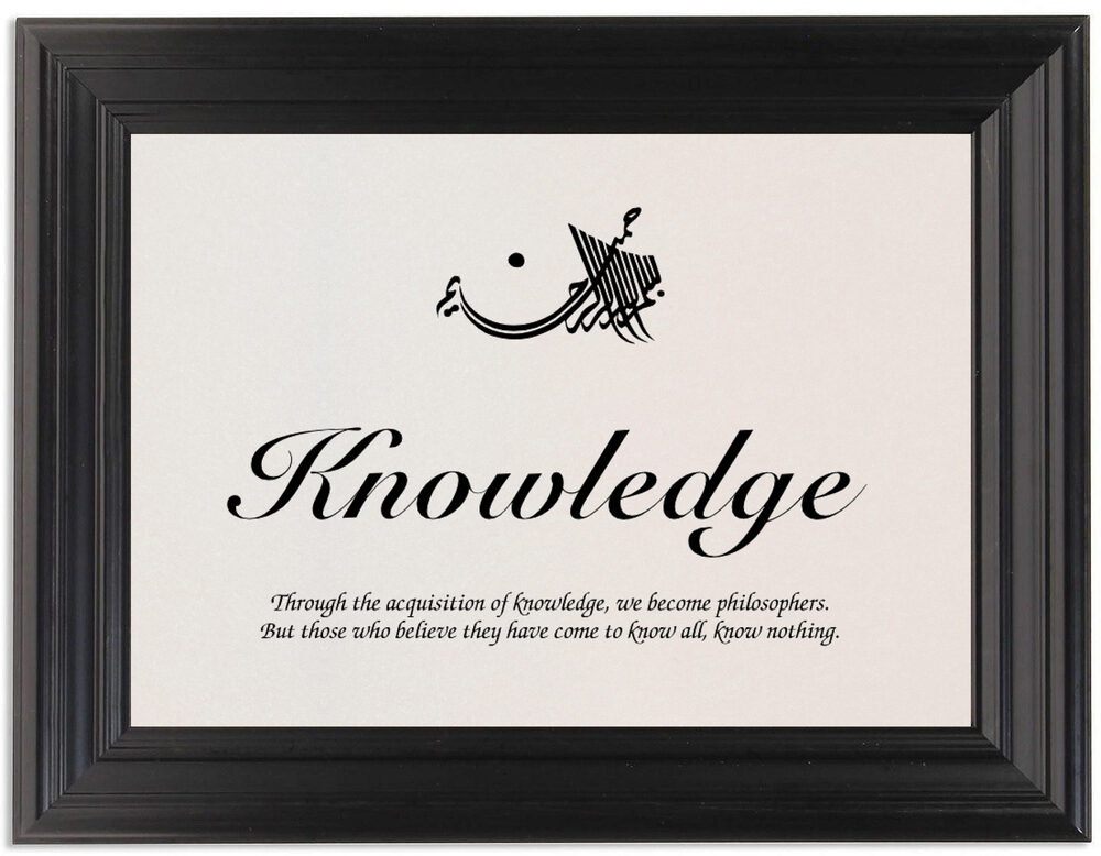 Framed Photograph of Islamic Symbol Assortment Memorabilia Cards