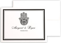 Photograph of Hand of Miriam Thank You Notes