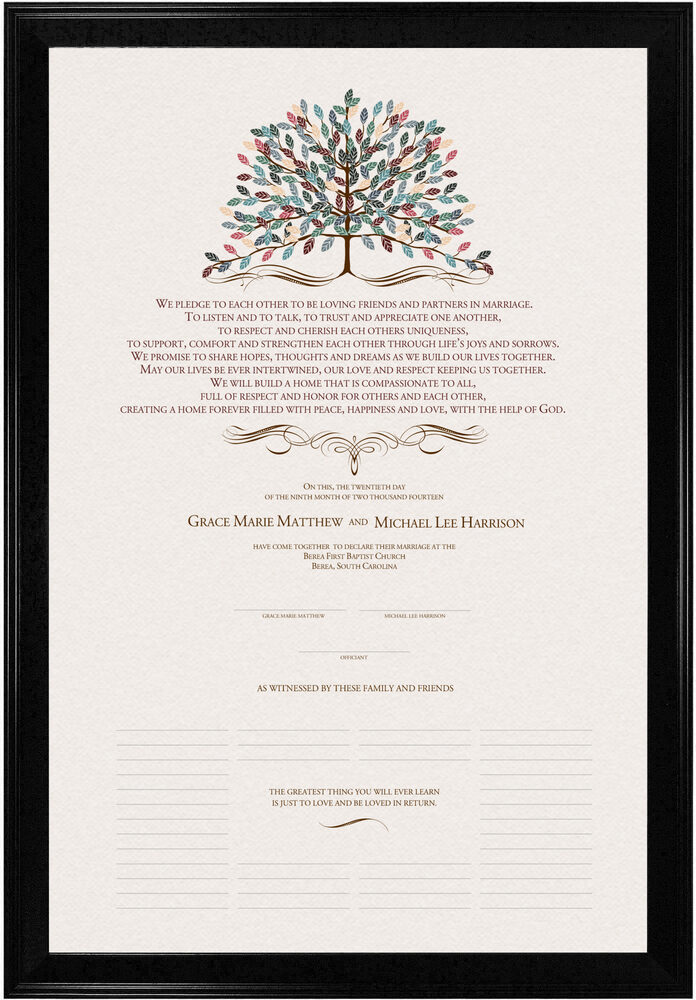 Photograph of Arbor Day Wedding Certificates