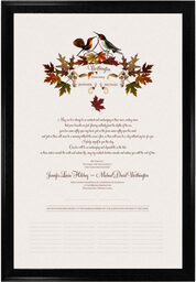 Photograph of Autumn Leaf Banner Wedding Certificates