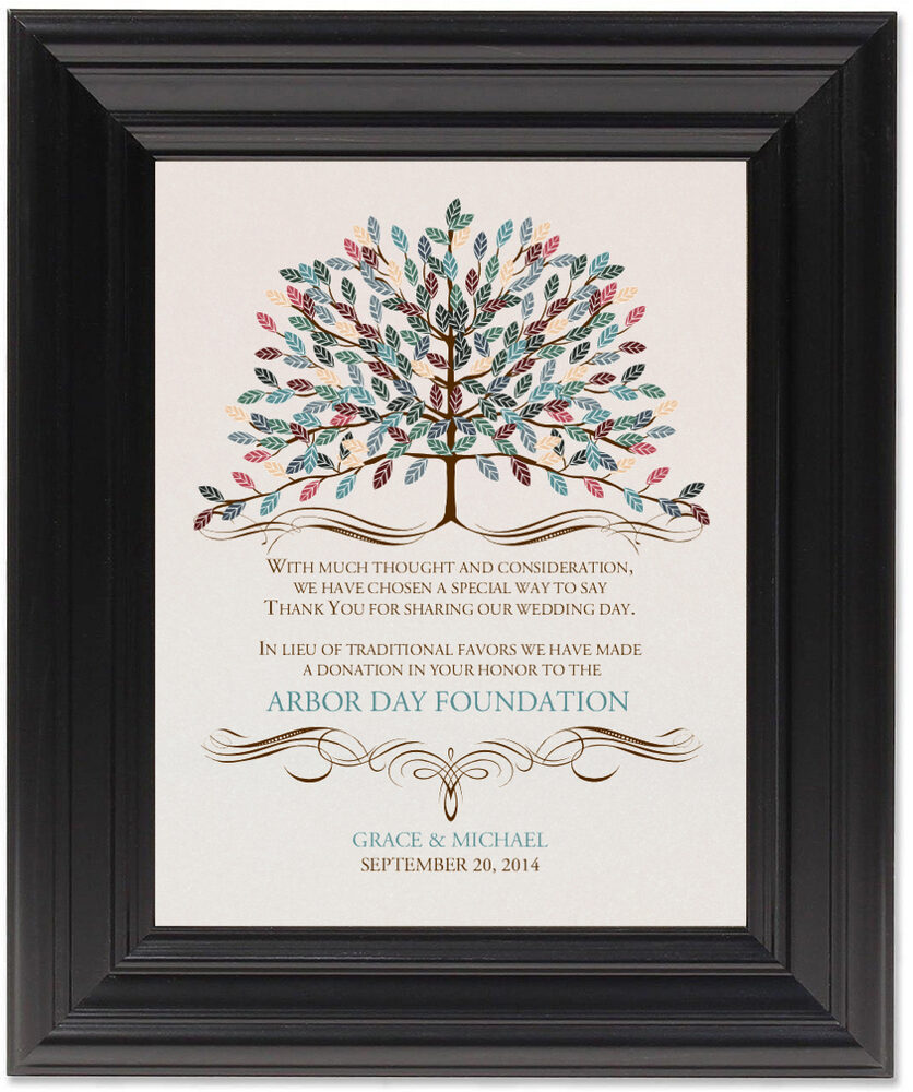 Framed Photograph of Arbor Day Donation Cards