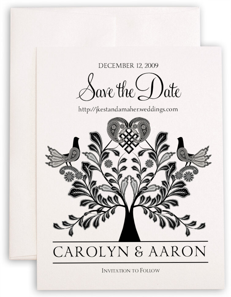 Photograph of Love Dove Tree of Life Save the Dates