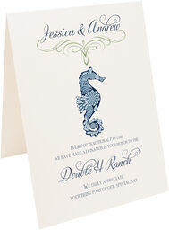 Photograph of Tented Paisley Seahorse Donation Cards