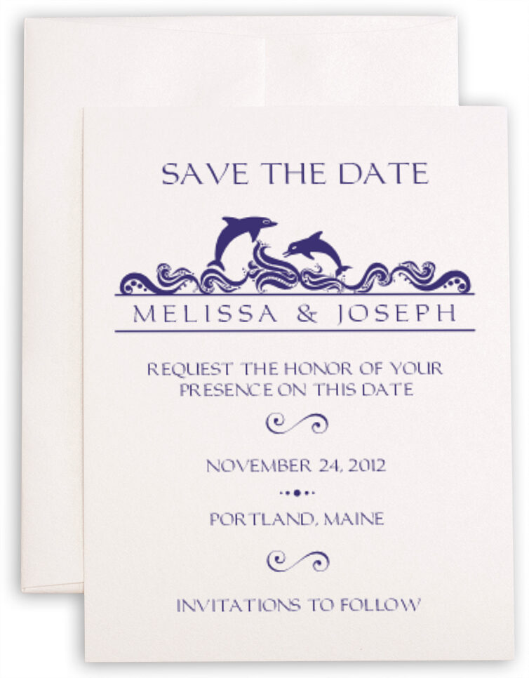 Photograph of Wavy Sea Creatures Save the Dates