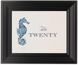 Framed Photograph of Paisley Seahorse Table Names