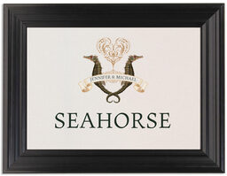 Framed Photograph of Seahorse Love Table Names