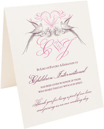 Photograph of Tented Lovebirds Donation Cards
