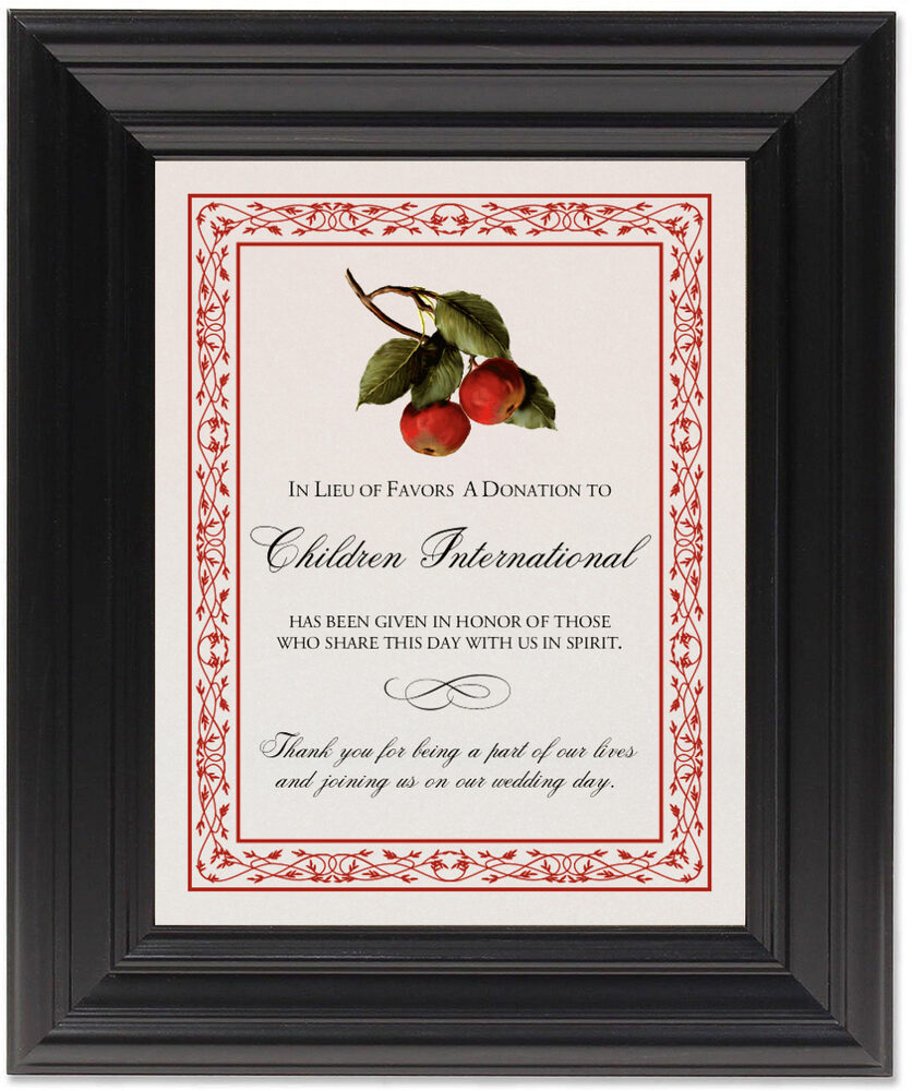 Framed Photograph of Apples Donation Cards