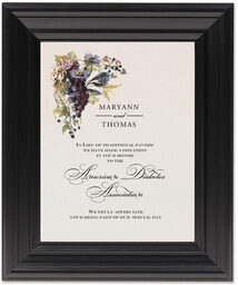 Framed Photograph of Blue Grapes and chicory 02 Donation Cards