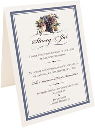 Photograph of Tented Blue Grapes and Chicory Donation Cards