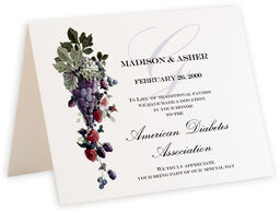 Photograph of Tented Grapes and Berries Donation Cards