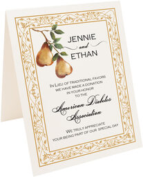 Photograph of Tented Two Pears on a Branch Donation Cards