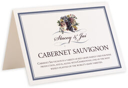 Photograph of Tented Blue Grapes and Chicory Wine Trivia Memorabilia Cards