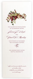 Photograph of Berries and Peach Roses Wedding Programs