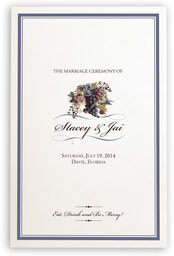 Photograph of Blue Grapes and Chicory Wedding Programs